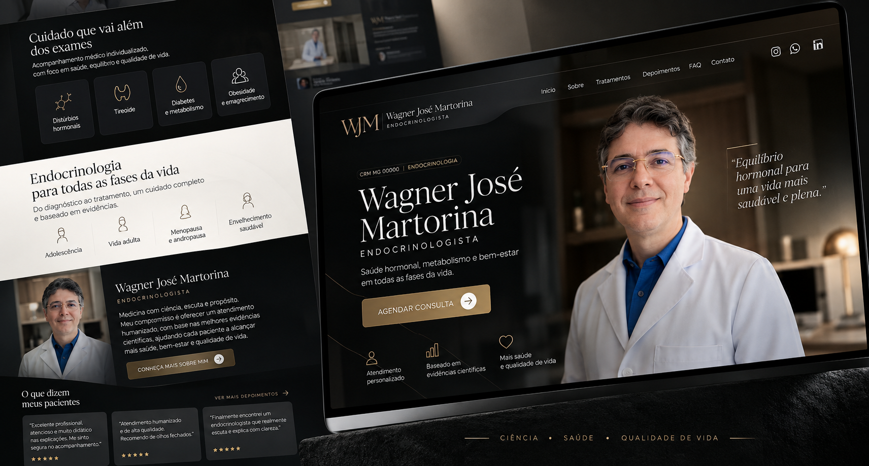 Apresentação visual do atendimento do Dr. Wagner José Martorina